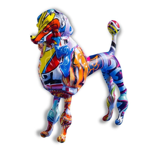 Dog Statue <br/> Multicolor Poodle