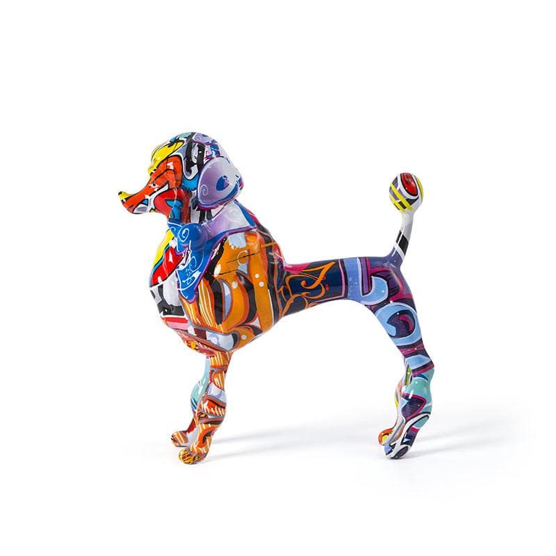 Dog Statue <br/> Multicolor Poodle