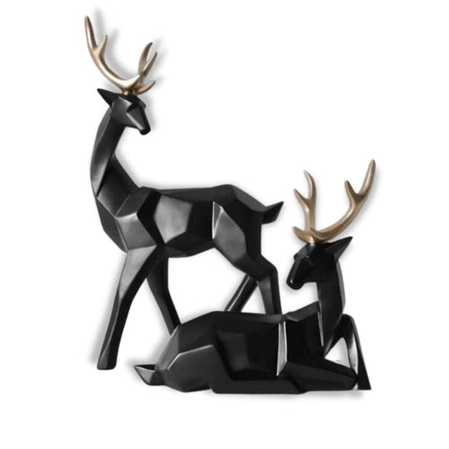 Deer Statue <br/> Origami Doe (Two Pieces)