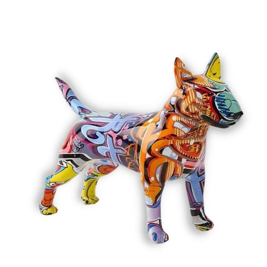 Dog Statue <br/> Multicolor Bull Terrier Statue