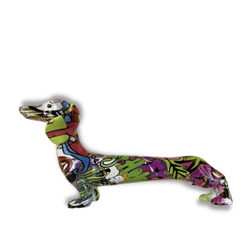 Dog Statue <br/> Multicolor Dachshund
