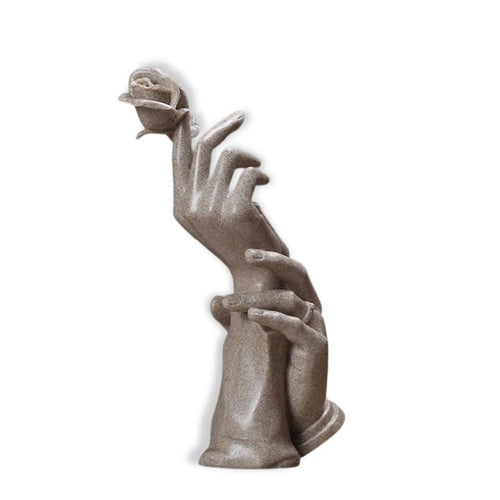 Couple Statue <br/> Hands & Rose