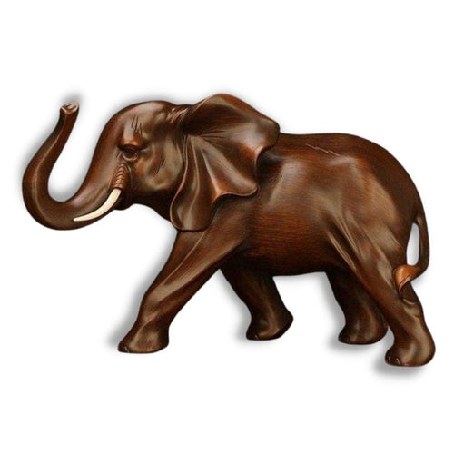 Elephant Statue <br/> Wood 15 cm