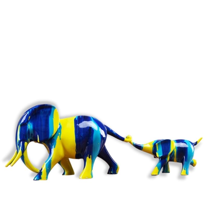 Elephant Decor Statue <br/> Family