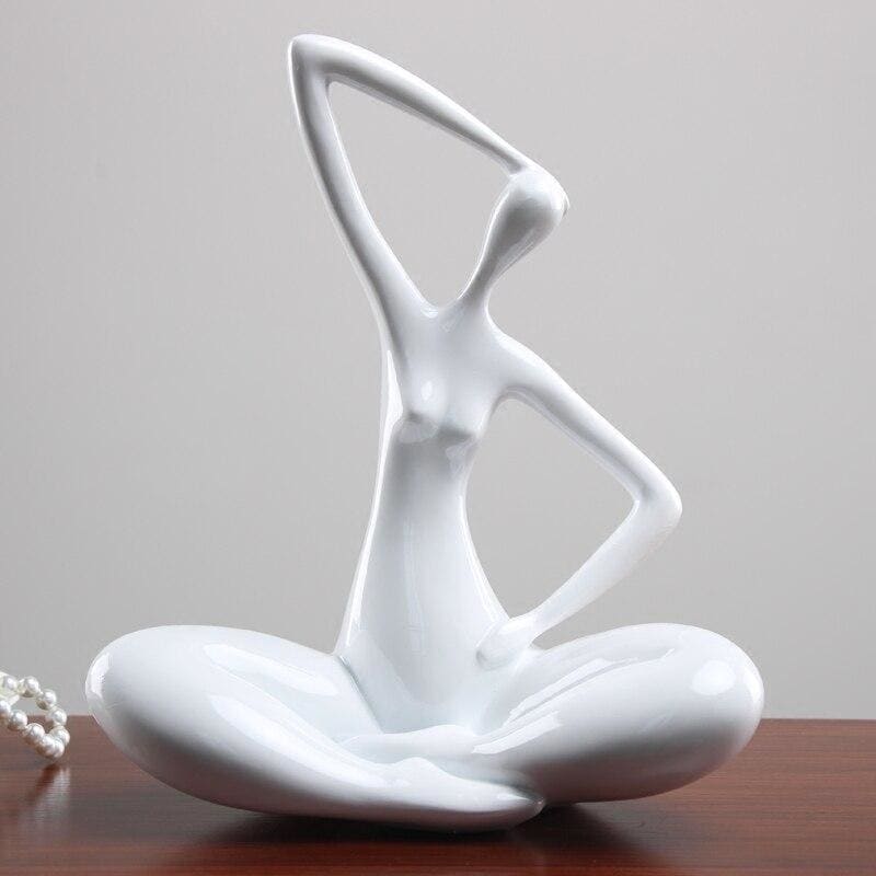 Curvy Woman Statue <br/> Yoga Design 27 cm