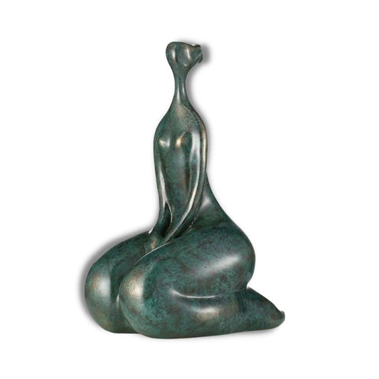 Curvy Woman Statue <br/> Seated Alone 30 cm