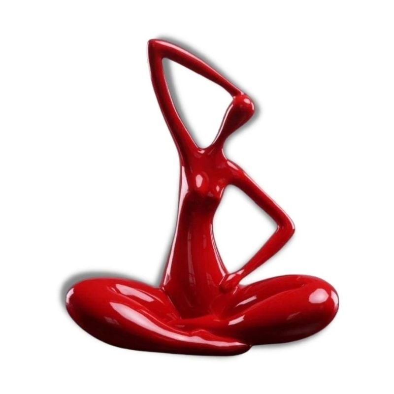 Curvy Woman Statue <br/> Yoga Design 27 cm