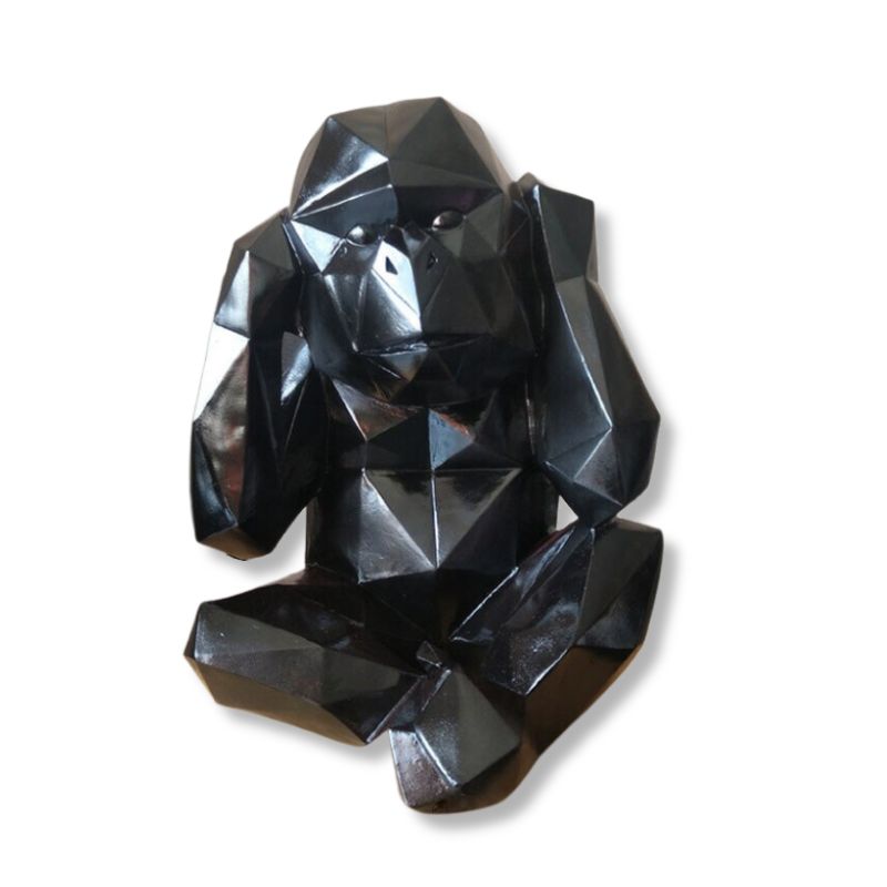 Origami Gorilla Statue, Outdoor, 23 cm