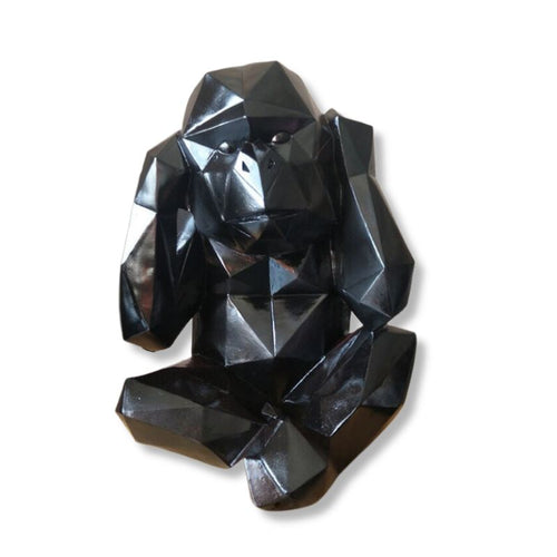 Origami Gorilla Statue, Outdoor, 23 cm