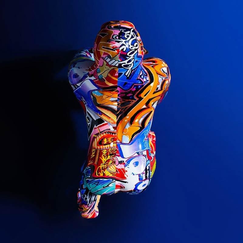 Multicolor King Kong Gorilla Statue 28 cm