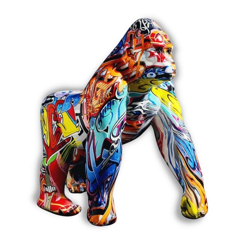 Multicolor King Kong Gorilla Statue 28 cm