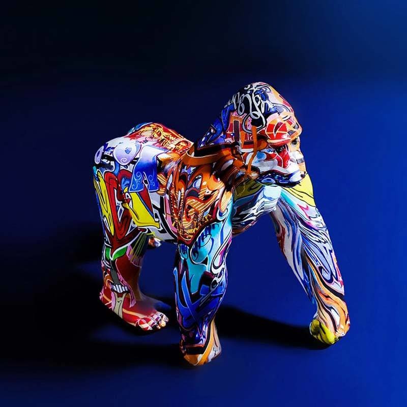 Multicolor King Kong Gorilla Statue 28 cm