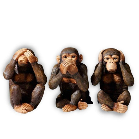 3 Wise Monkeys <br/> Statue 20 cm