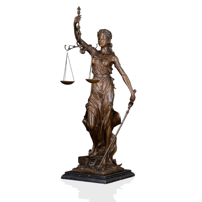 Statue of Justice - Themis - in Bronze 34 cm