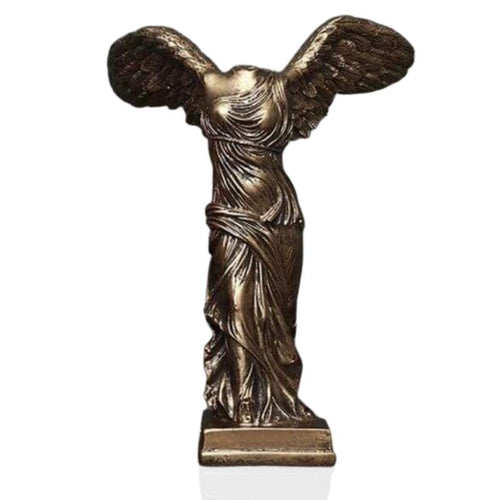 Winged Victory of Samothrace Statue, Bronze Color, 25 cm