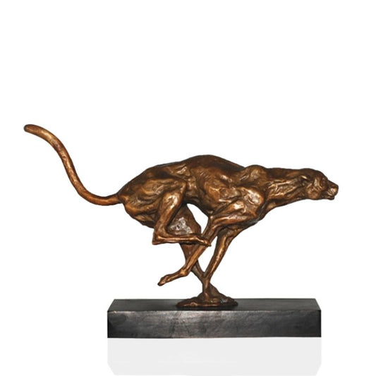 Bronze Sculpture <br/> Cheetah Statue 25 cm