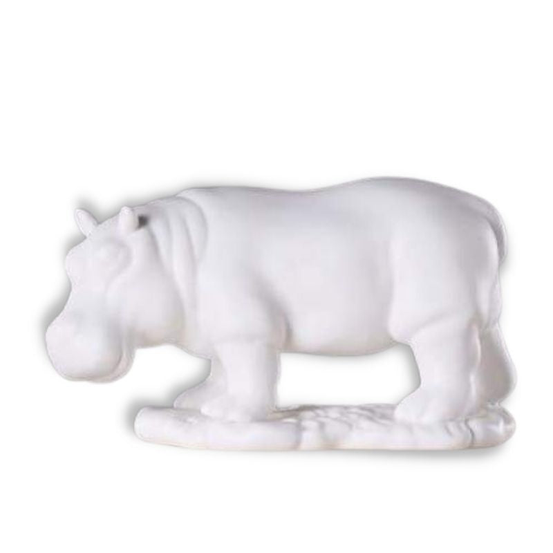 Hippopotamus Statue <br/> White