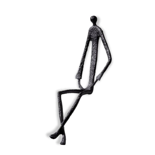 Man Statue <br/> Seated Metal