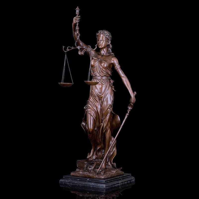 Statue of Justice - Themis - in Bronze 34 cm