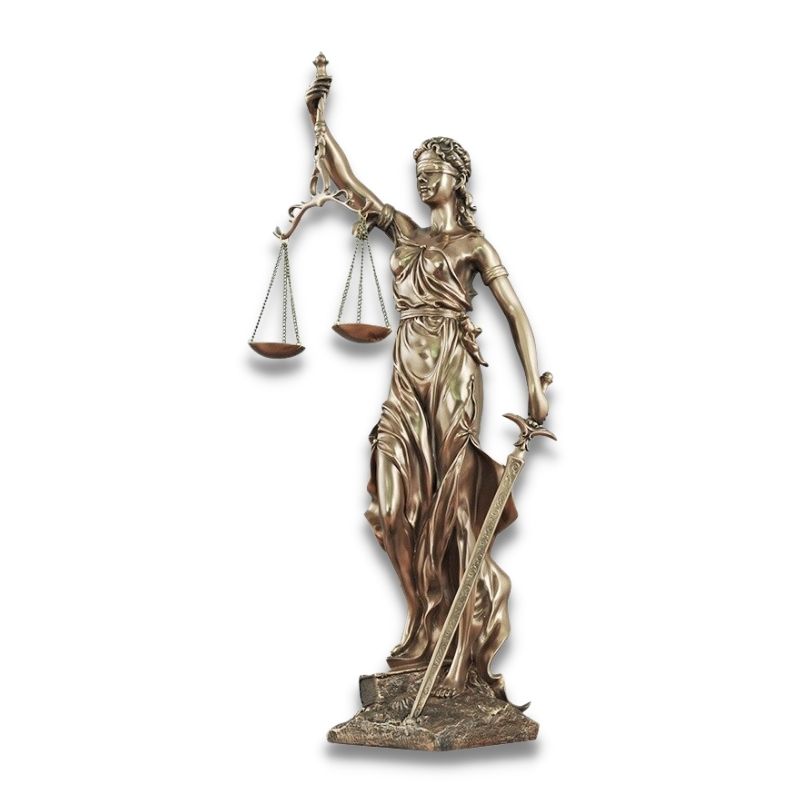 Statue of Justice <br/> Themis, Bronze Effect, 27 cm
