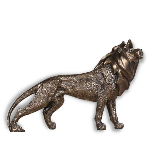 Lion Statue <br/> Bronze Effect 29 cm
