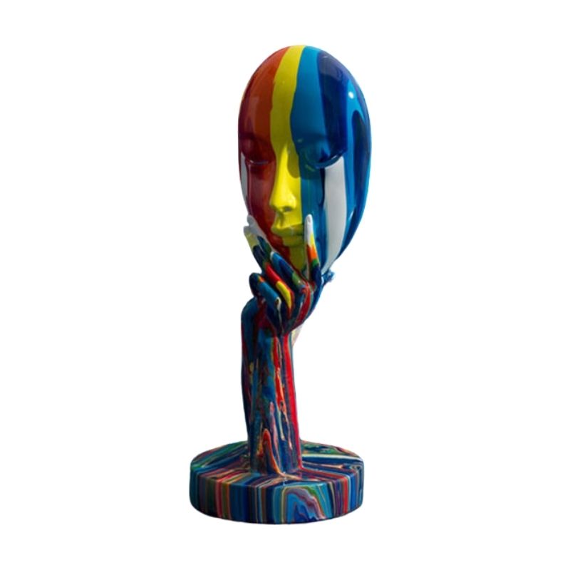 Contemporary Sculpture <br/> Face Mask Statue