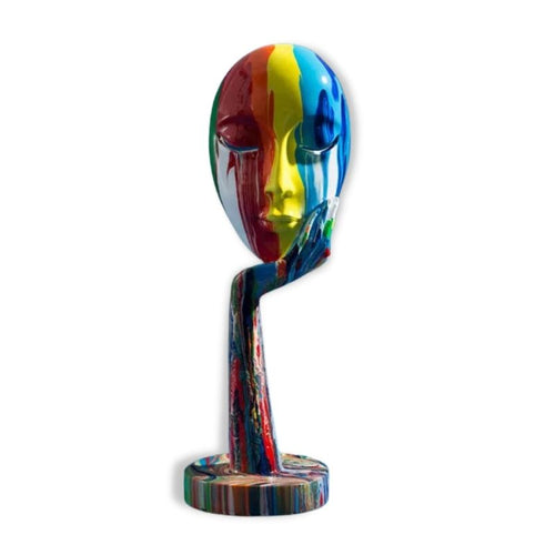 Contemporary Sculpture <br/> Face Mask Statue