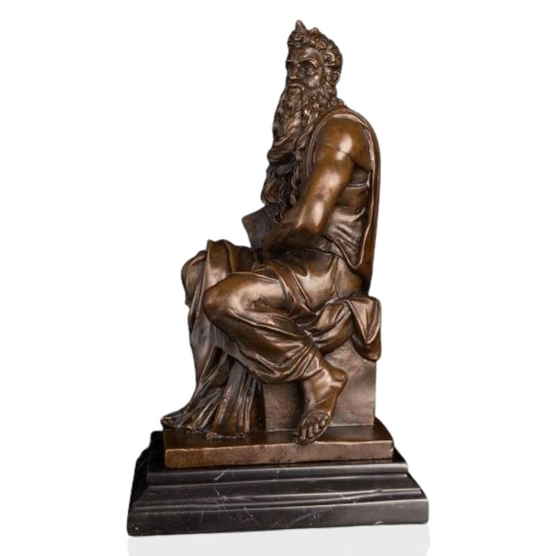 Bronze Sculpture <br/> Michelangelo's Moses Statue 29 cm
