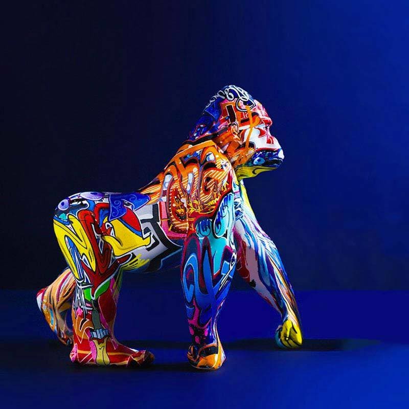 Multicolor King Kong Gorilla Statue 28 cm