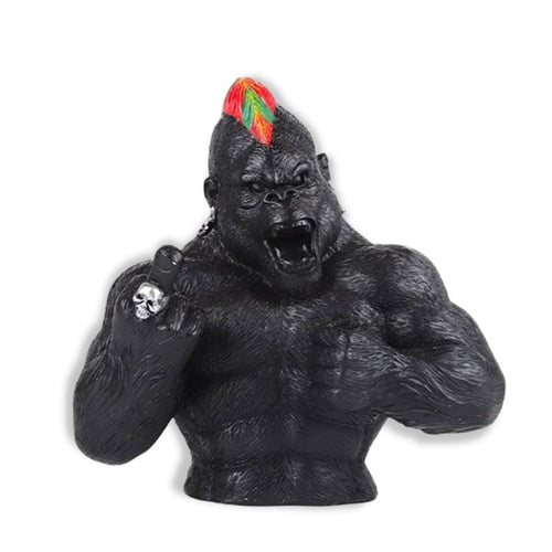 Resin Gorilla Statue <br/> Black