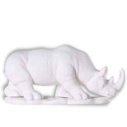 Rhinoceros Statue <br/> White