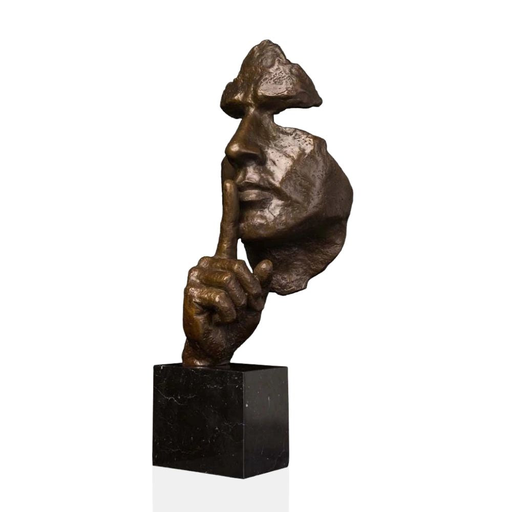 Bronze Sculpture <br/> Silence Statue 50 cm