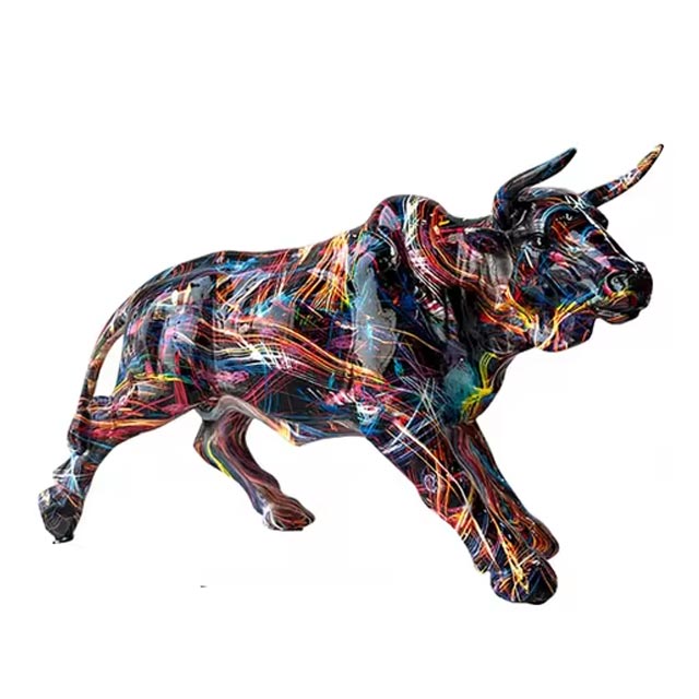 Bull Statue, Fireworks, Resin, 18 cm
