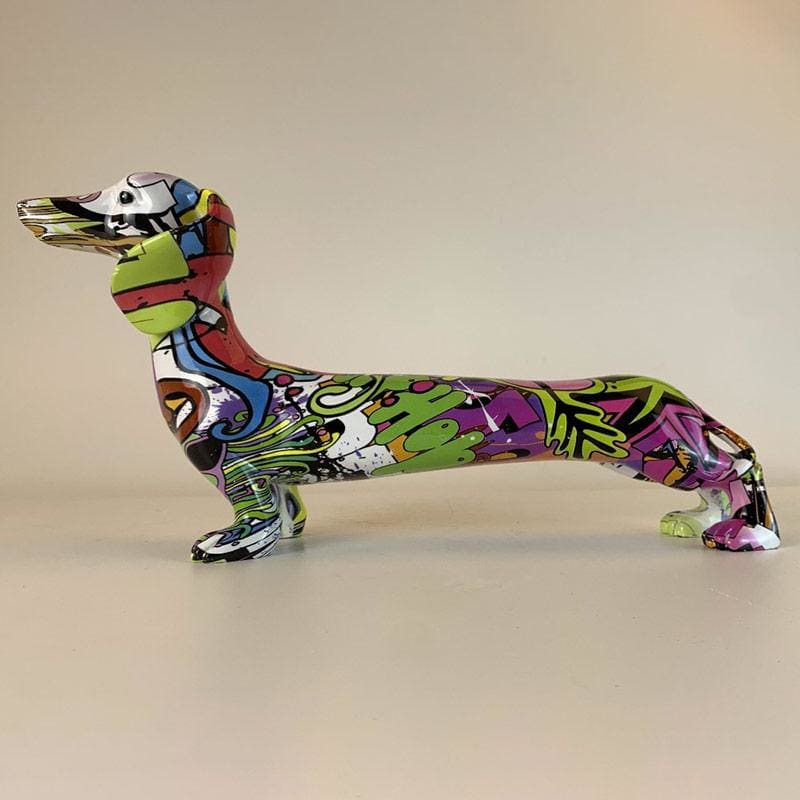 Dog Statue <br/> Multicolor Dachshund