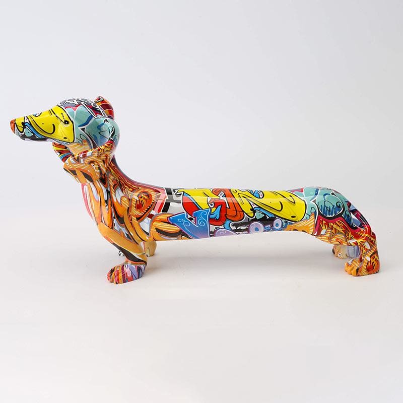 Dog Statue <br/> Multicolor Dachshund