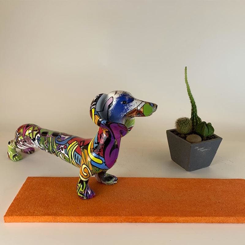 Dog Statue <br/> Multicolor Dachshund