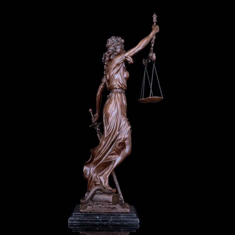 Statue of Justice - Themis - in Bronze 34 cm
