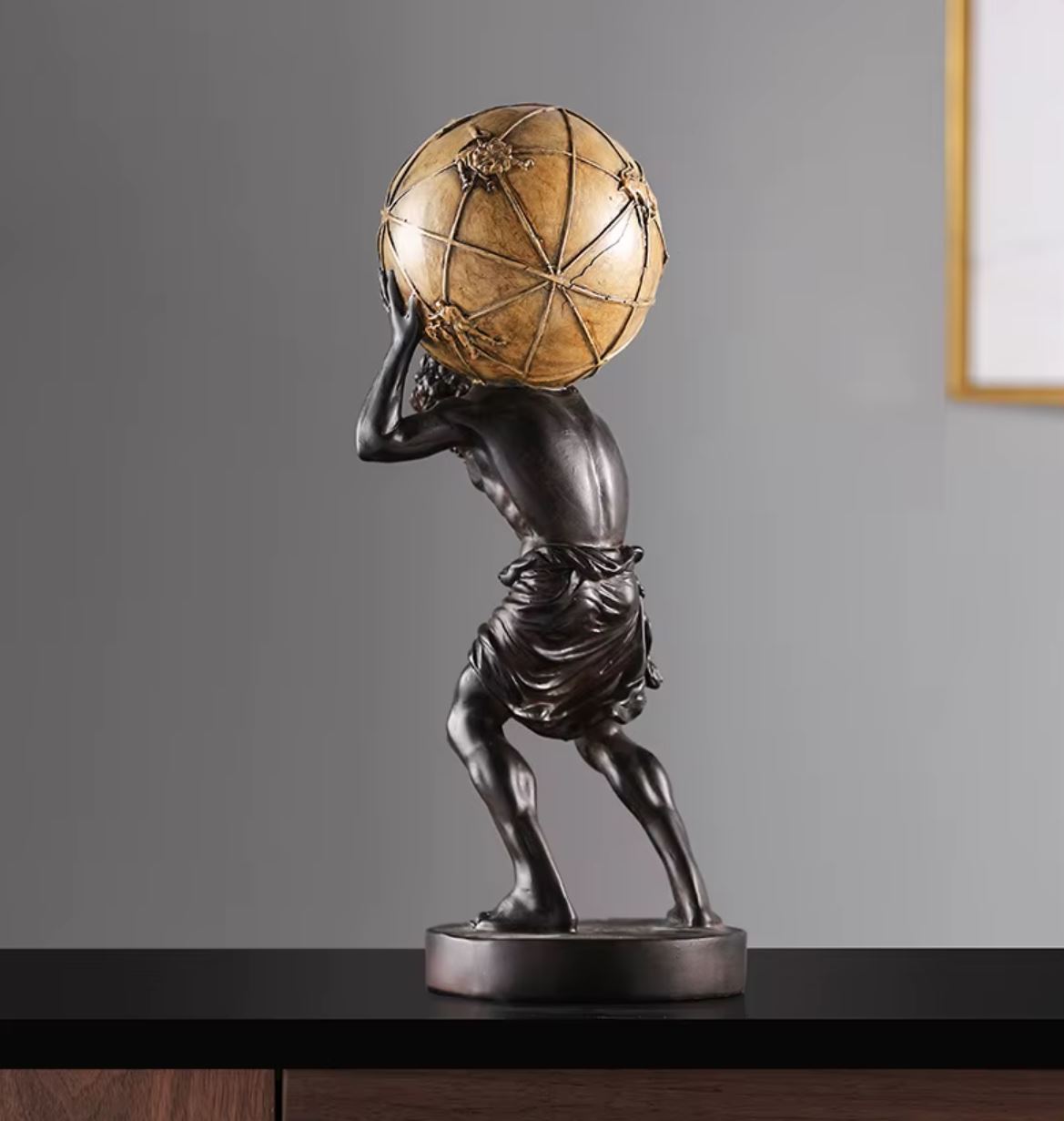 Atlas Bearing the World Statue 42 cm