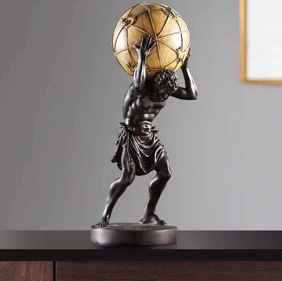 Atlas Bearing the World Statue 42 cm