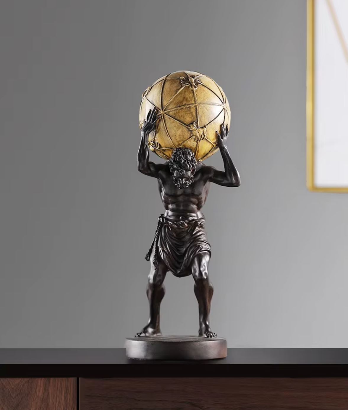 Atlas Bearing the World Statue 42 cm