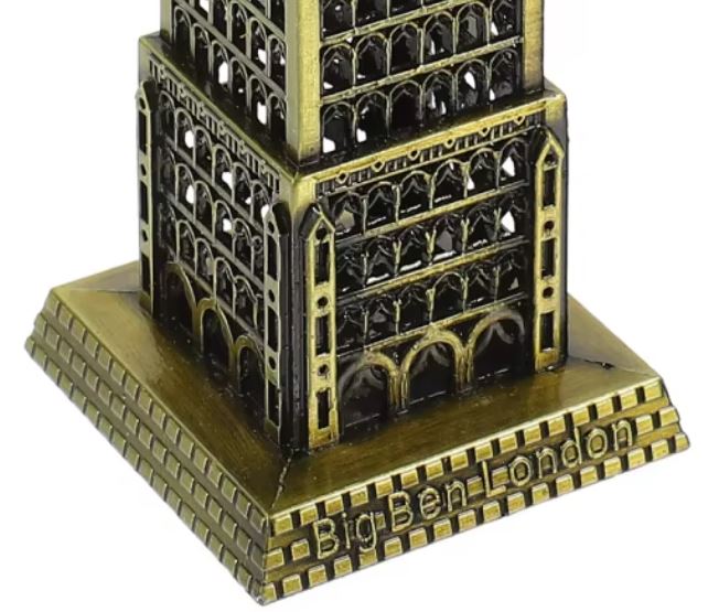 Big Ben Statue in Metal 18 cm