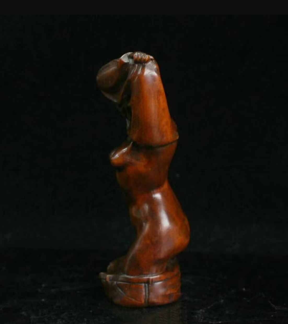 Nude Woman Statue in Wood 9 cm