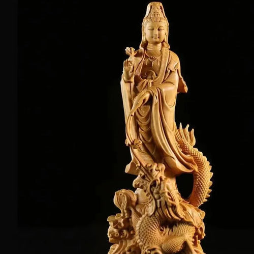 Buddha Statue in Wood 17 cm