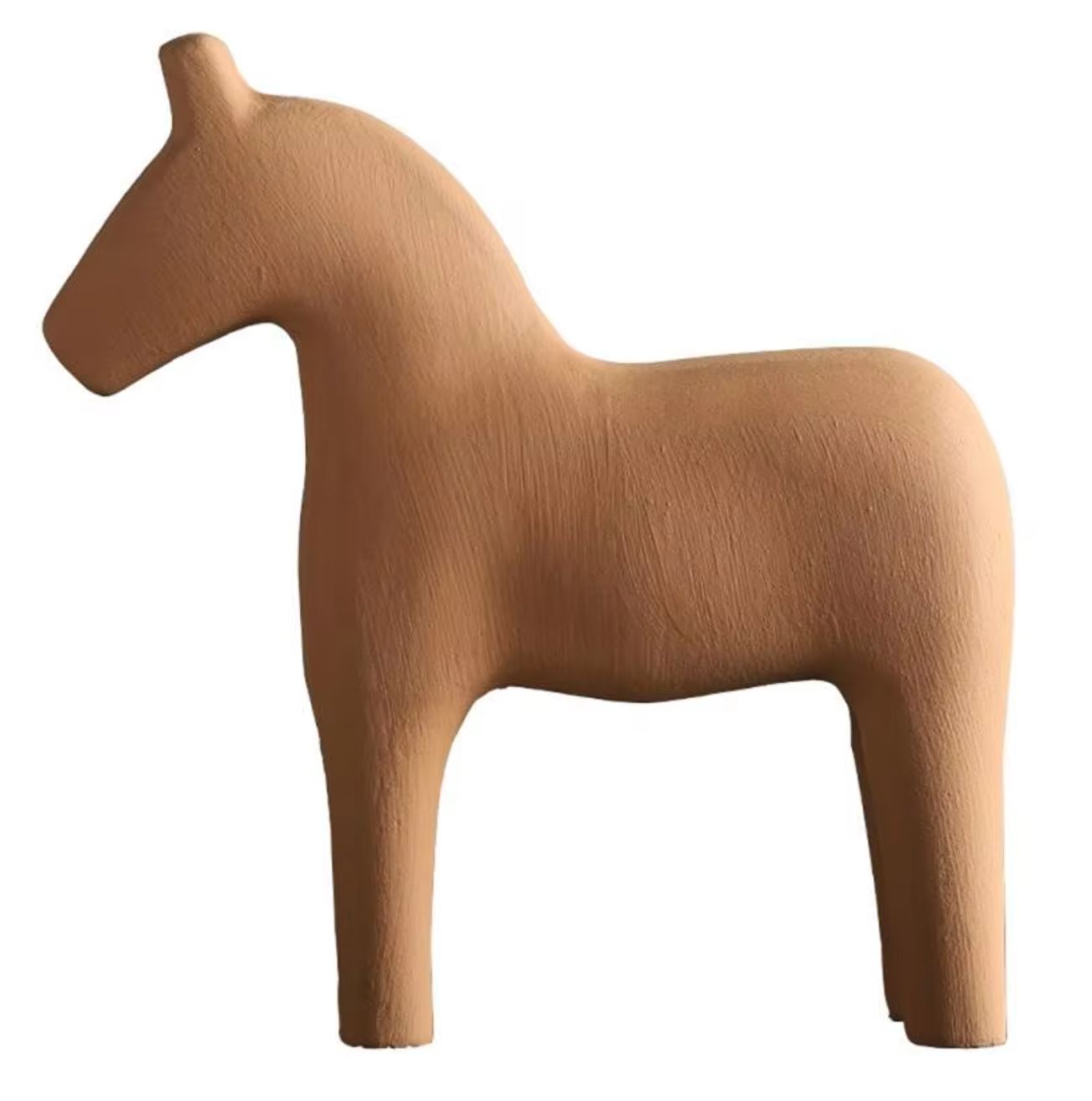 Horse Statue in Wood, Nordic Style, 23 cm