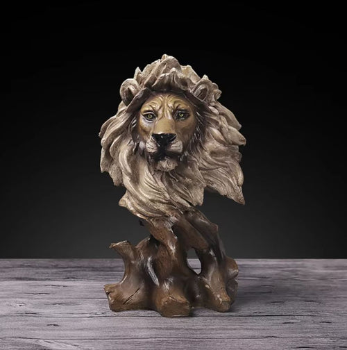 Lion Bust Statue 28 cm