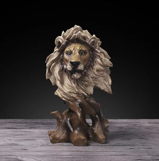 Lion Bust Statue 28 cm