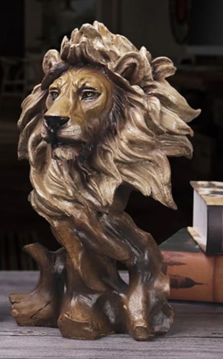 Lion Bust Statue 28 cm