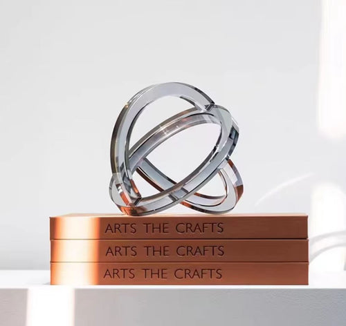 Geometric Design Glass Statue 16 cm