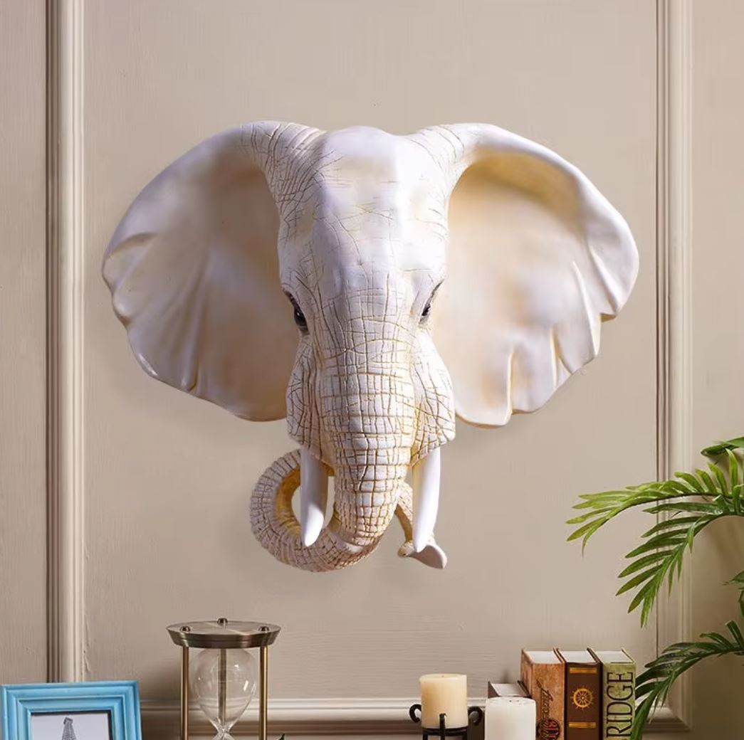 Elephant Head Wall Statue 48 cm
