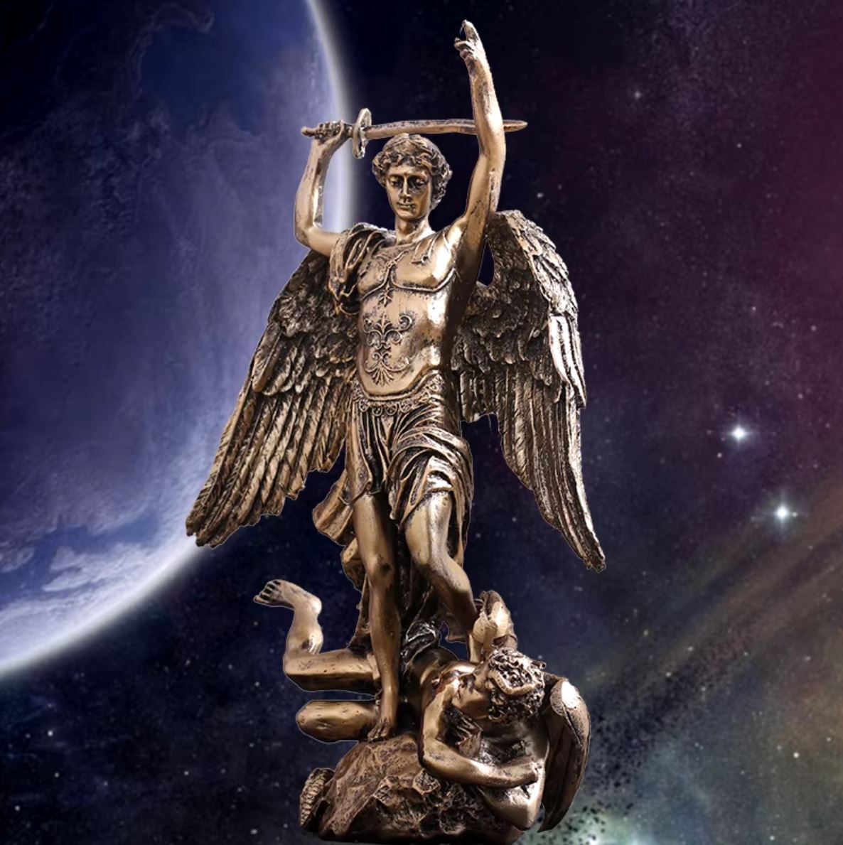 Hermes Statue, Bronze Effect, 38 cm
